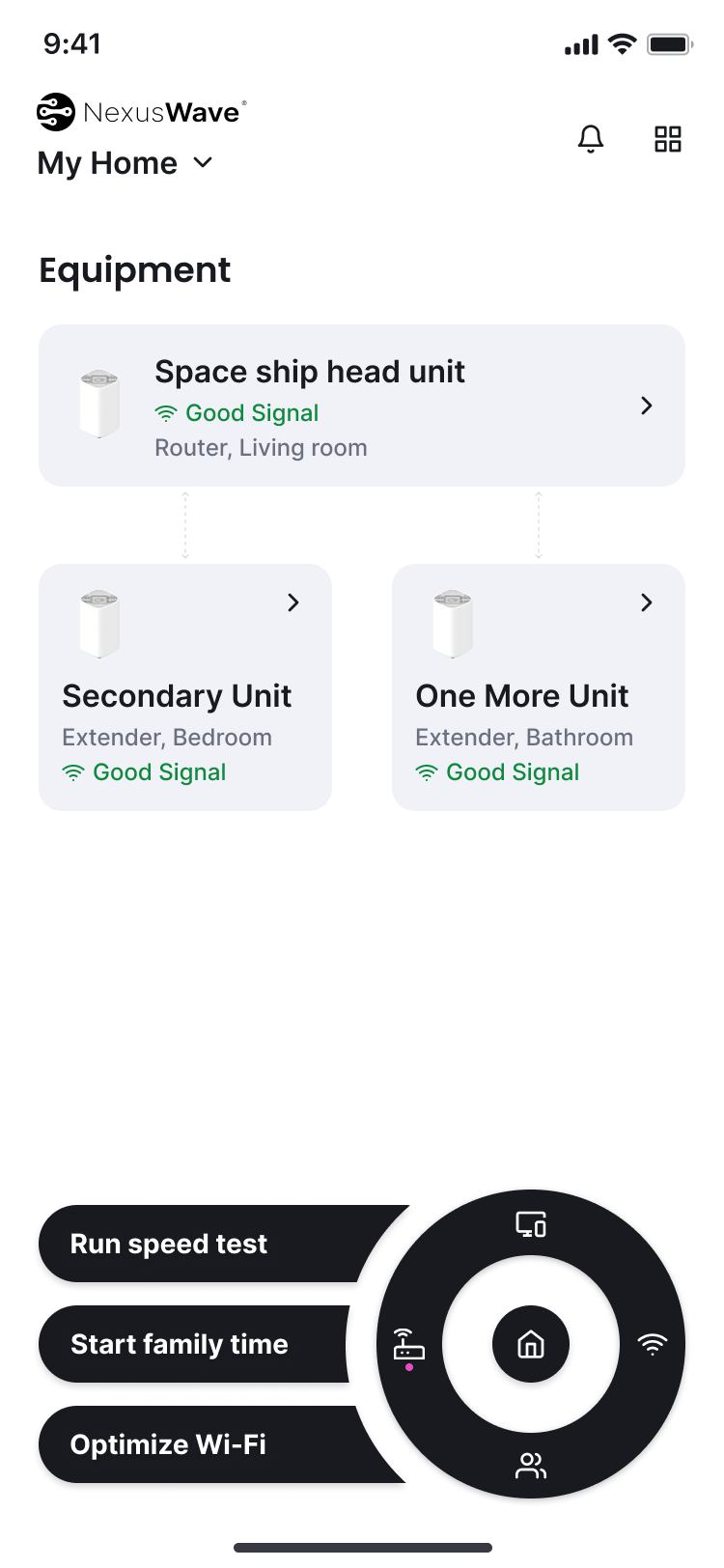 Mesh Equipment Status On Dial